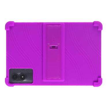 Imagem de Kwamaz Capa para tablet de 11 polegadas, capa de silicone macio com suporte para Ulefone Tab A11/AGM Pad P2 T1 T2/Oukitel OT8 OT9 OT11 OT12/HEADWOLF WPad7/Nubia/Blackview/Oscal tablet de 28 cm, roxo