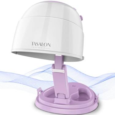 Imagem de TASALON Touca de secador de cabelo com capuz iônico 1875W com 3 configurações de aquecimento, secadores de cabelo profissionais com tecnologia cerâmica, secador de cabelo portátil com capuz, secador