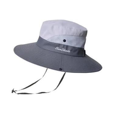 Imagem de Chapéu Feminino À Prova D'água Com Aba Grande, Cor Pura, Para Viagens 