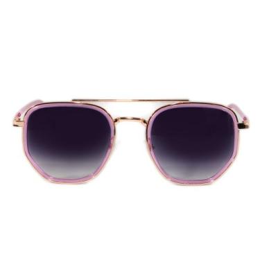 Imagem de Óculos de Sol Feminino E Masculino Hexagonal Redondo Envio Imediato - 