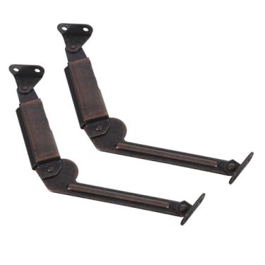 Imagem de NUOBESTY 2 peças de dobradiças de suporte de tampa para caixas e armários de madeira dobradiça de mola de fechamento macio durável fácil instalação ferragens para móveis para suporte estável