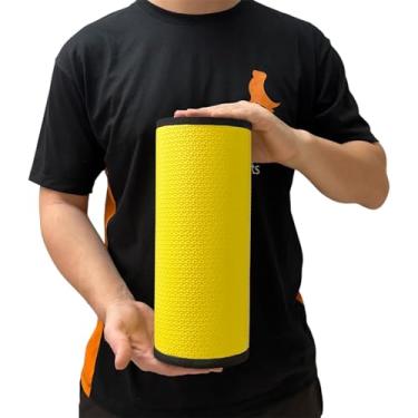 Imagem de Rolo Massagem Liberação Miofascial Em EVA 30x12cm DF1060-AM Amarelo Dafoca Sports
