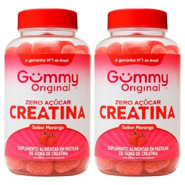Imagem de Kit 2 Creatina Zero Açúcar Gummy Original Morango 90 Gomas