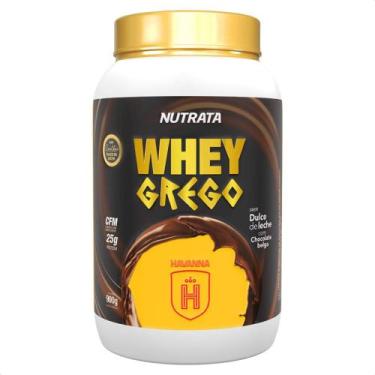 Imagem de Whey Grego Protein Havanna 25g Proteina 900g Nutrata, Doce de Leite e 