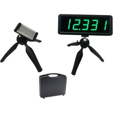 Imagem de YZ Temporizador a laser sem fio alimentado por bateria para velocidades, relógio de corrida, cronômetro eletrônico, bicicleta, treinamento, patinação, pista de campo, temporizador (um grupo)