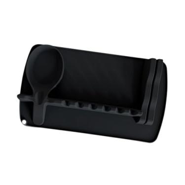 Imagem de Llazsybz Descanso de Utensílios de Cozinha, Ajudante de Cozinha, Descanso de Colher, Descanso de Talheres, Superfície Antiderrapante Resistente Ao Calor para E, Preto