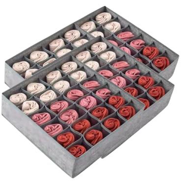 Imagem de Kit 4 Colmeia Organizadora de Gaveta com 24 Divisórias Nicho para Roupas Intimas Closet Mala Guarda-Roupa