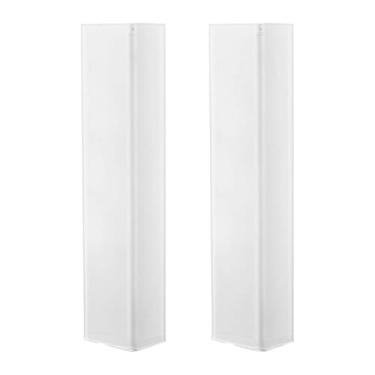 Imagem de predolo Capa de treliça de 2 peças, fácil de instalar, mangas de tela decorativas, meia de treliça para eventos, palco, casamento, celebração, performance, Preto 2m