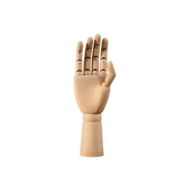 Imagem de SEEK RARE Modelo de mão de madeira de 25,4 cm flexível para mão direita, manequim artístico, desenho, manequim, articulado, para desenhar, esculpir, exibição de joias