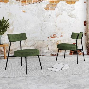 Imagem de Conjunto 2 Poltronas Stout Boucle Est.Preta - Metalig