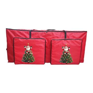 Imagem de rockible Sacola para armazenamento de árvore de Natal, com alças reforçadas, tecido Oxford, suporte para árvore de Natal, para decoração de guirlanda e, Style B
