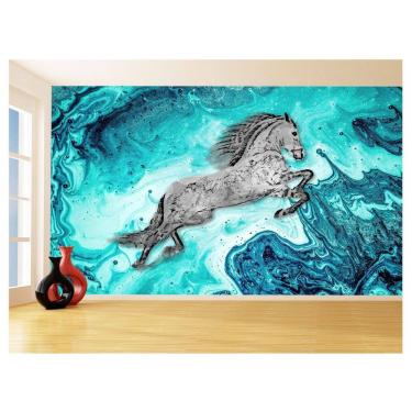 Imagem de Papel De Parede 3D Animais Pop Art Cavalo Cores 3,5M Pxa307