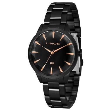 Imagem de Relógio Feminino Lince Lrn4563L P1Px Preto Rose Analógico