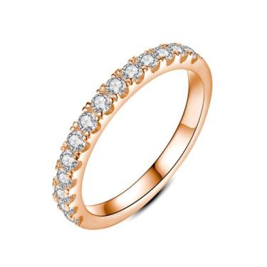 Imagem de Aliança de casamento IMOLOVE Moissanite 925 em prata esterlina tamanho