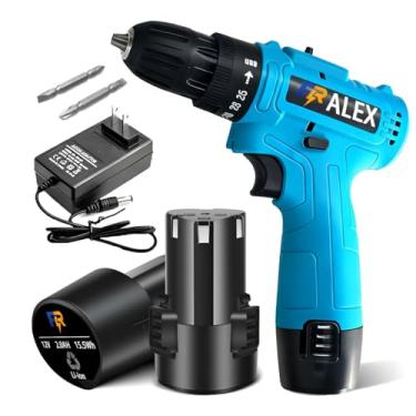 Imagem de Furadeira Parafusadeira 12V 2AH com Bateria de Íon de Lítio, Torque 35Nm, Mandril 10mm Sem Chave, Inclui 2 Baterias, Carregador e 2 Pontas Duplas – Ideal para Uso Contínuo