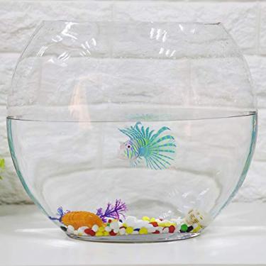 Imagem de RiToEasysports Decoração de Aquário de Peixe-leão Brilhante, Conjunto de 5 Ornamentos de Tanque de Peixes de Silicone Vívidos para Iluminar Cenas Subaquáticas (Azul)