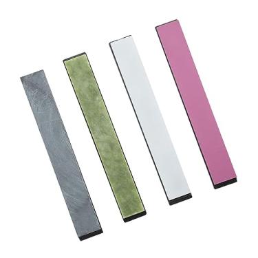 Imagem de Yctze Conjunto de 4 Peças de Rebolo Colorido Com Base para Afiador de Faca de ângulo Fixo - Conjunto de Pedra de Amolar para Facas de Afiar de Precisão, Variedade de Grãos de 3000# a 10000#