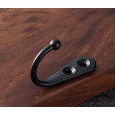 Imagem de 12 ganchos para casaco montados na parede – cabides resistentes para chapéus, chaves, toalhas e casacos (inclui 24 parafusos)