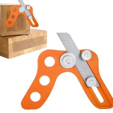 Imagem de Aparador manual de borda de borda folheada ferramenta de corte de borda para madeira Chanfro plano de madeira chanfrada filete raspador rebarbação (sem liga)