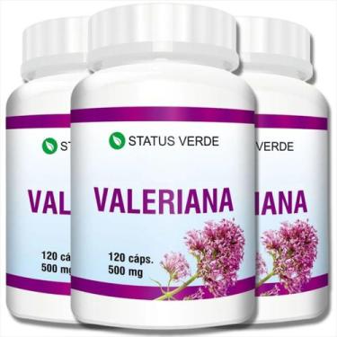Imagem de 3 Potes Valeriana Pura Natural Kit 360 Cáps - Suplemento Natural