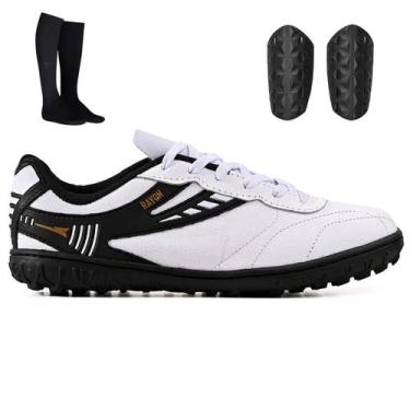 Imagem de Kit Chuteira Masculina Society + Meião e Caneleira Adulta - Light, Pre