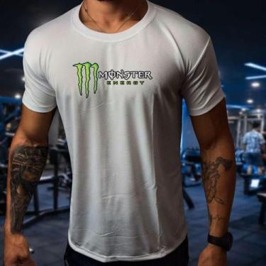 Imagem de Camiseta Dry-Fit Masculina MONSTER com Elastano Secagem Rápida Treino 