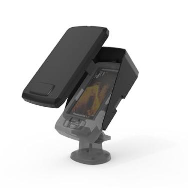 Imagem de VOMENC Capa protetora de silicone Fish Finder e capa de tela compatível com Humminbird PiranhaMAX 4 DI e PiranhaMAX, acessório eletrônico marinho (preto)