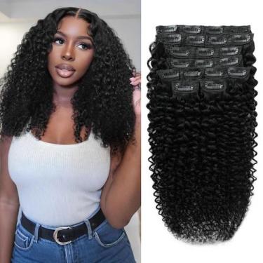 Imagem de Extensões de cabelo Clip In CALNESHIA 3C 4A Curly 45 cm 110 g 8 unidad