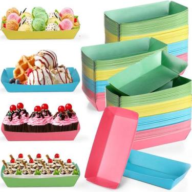 Imagem de Pacote Paper Banana Split Boats FoldTier 100 de 240 ml para festa