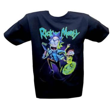 Imagem de Camiseta Rick and Morty com estampa dupla para homens - Lightbek Offic