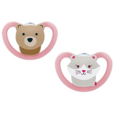 Imagem de Kit Com 2 Chupetas Space Rosa 6M - Nuk