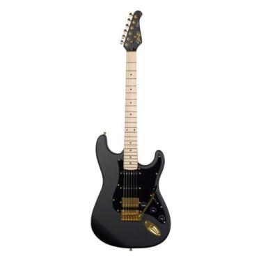 Imagem de Guitarra Seizi Budokan Satin Black Gold Reinaldo Meireles