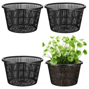Imagem de LUMINFLY Pacote com 4 potes de rede hidropônica, cestas de plástico 8,3 para plantas aquáticas, vasos de malha para orquídeas e jardinagem de lagos