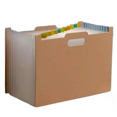 Imagem de Organizador de Folhas A4 Pasta Arquivo 13 e 24 Divisórias Pasta Sanfonada (13 DIVISÓRIAS,MARROM)