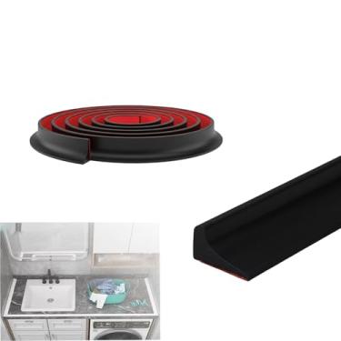 Imagem de Barragem de água limite de chuveiro de 2,8 m, barreira impermeável de silicone autoadesivo, à prova de vazamento, para chuveiros, banheiras, pias, para separação seca e úmida calafetagem acabamento de