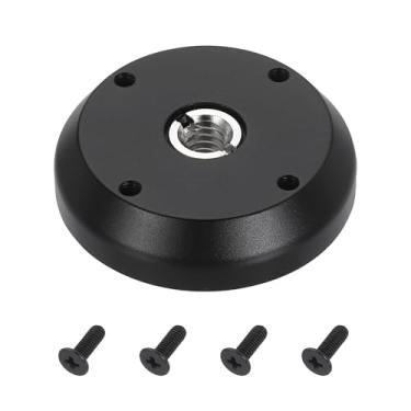 Imagem de PATIKIL Suporte adaptador de tripé de rosca de 3/20.3 cm, 29 mm de diâmetro, flange de liga de alumínio, placa de montagem em tripé com parafusos adaptadores de 1/10.2 cm para câmera DSLR com flash de