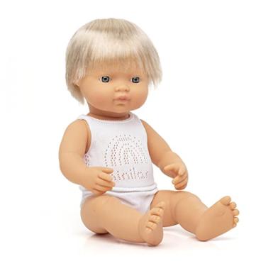 Imagem de Miniland Doll 15'' Caucasian Blond Boy (Box) - Made in Spain, Anatomically Correct, Quality, Inclusion