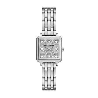 Imagem de Skechers Relógio analógico feminino Katella de metal prateado (modelo: SR6340)