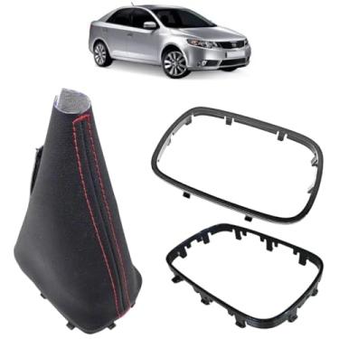 Imagem de Kit Commpleto Coifa Courvin Com Aro Interno E Moldura Acabamento Superior Câmbio Automático Compatível Com Cerato 2011 Á 2013 (BLACK PIANO)