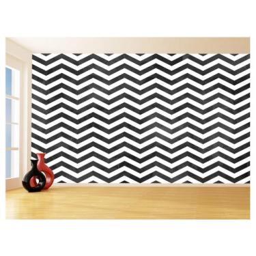 Imagem de Papel De Parede 3D Sala Chevron Zig Zag Listras 3,5M Zig124 - Você Dec