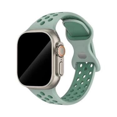 Imagem de Pulseira De Borracha Colorida Para Apple Watch Band 44mm 45mm 46mm 49m