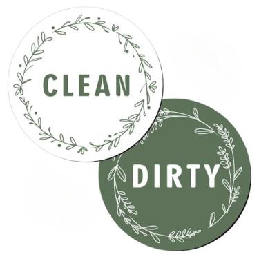 Imagem de Placa de ímã de lava-louças Dirty Clean, dupla face limpa e suja para máquinas de lavar louça de aço inoxidável, necessidades de máquina de lavar louça magnética para geladeira