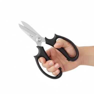 Imagem de Tesoura Podador Jardim Bypass Aço Cromado Cabo Nylon Reforçado Corte Preciso Flores Arbustos Jardinagem Profissional