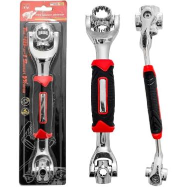 Imagem de Chave Universal Com 8 Bocas 48 Em 1, Ferramenta Combinada Multifuncional, Substitui Kit Completo de Soquetes Para Parafusos e Porcas Sextavadas