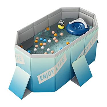 Imagem de LMJYU Piscina dobrável para crianças e adultos para animais de estimação, piscina para filhotes, bacia de banho para animais de estimação, banheira dobrável para animais de estimação, exterior