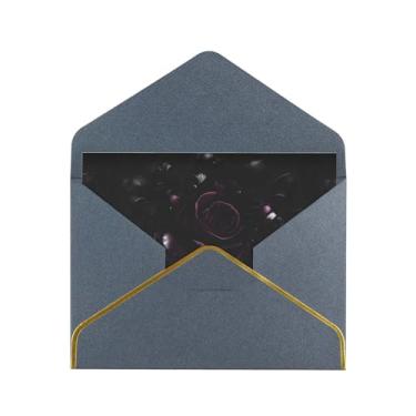 Imagem de SKKNT Cartões de felicitações com impressão de rosa gótica para todas as ocasiões, convites de festa de aniversário de casamento, 12,7 x 15,2 cm