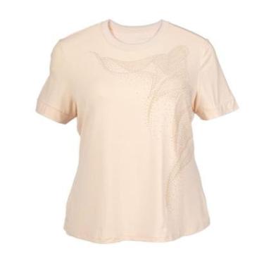 Imagem de Blusa Feminina Cativa Plus Size Estampa com Relevo Preto-Feminino