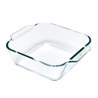 Imagem de Assadeiras de 15 x 15 cm para forno, mini assadeiras de vidro premium, frigideiras quadradas, para caçarola e lasanha, perfeitas para reaquecer porções individuais no forno ou micro-ondas