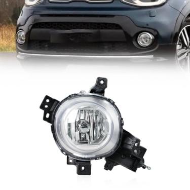 Imagem de JESYMBX Lâmpada de neblina dianteira do carro do passageiro direito lâmpada de neblina lâmpada de corrida farol lâmpada de neblina para KIA Soul 2017-2019 92201-B2500 92202-B2500 preto