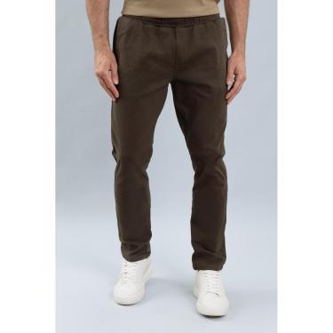 Imagem de Calça de Sarja Masculina Slim Fit Jogger com Elástico-Masculino